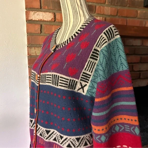 Gudrun Sjoden Floral Print Cardigan Sz M - Picture 7 of 9